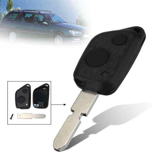 CARCAZA LLAVE CONTACTO PEUGEOT 306 406 2 BOTONES [AKONEN KEYS]