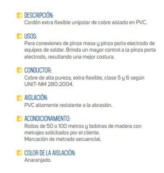 ROLLO 25MTS CABLE SOLDFLEX 50MM PARA SOLDADORAS