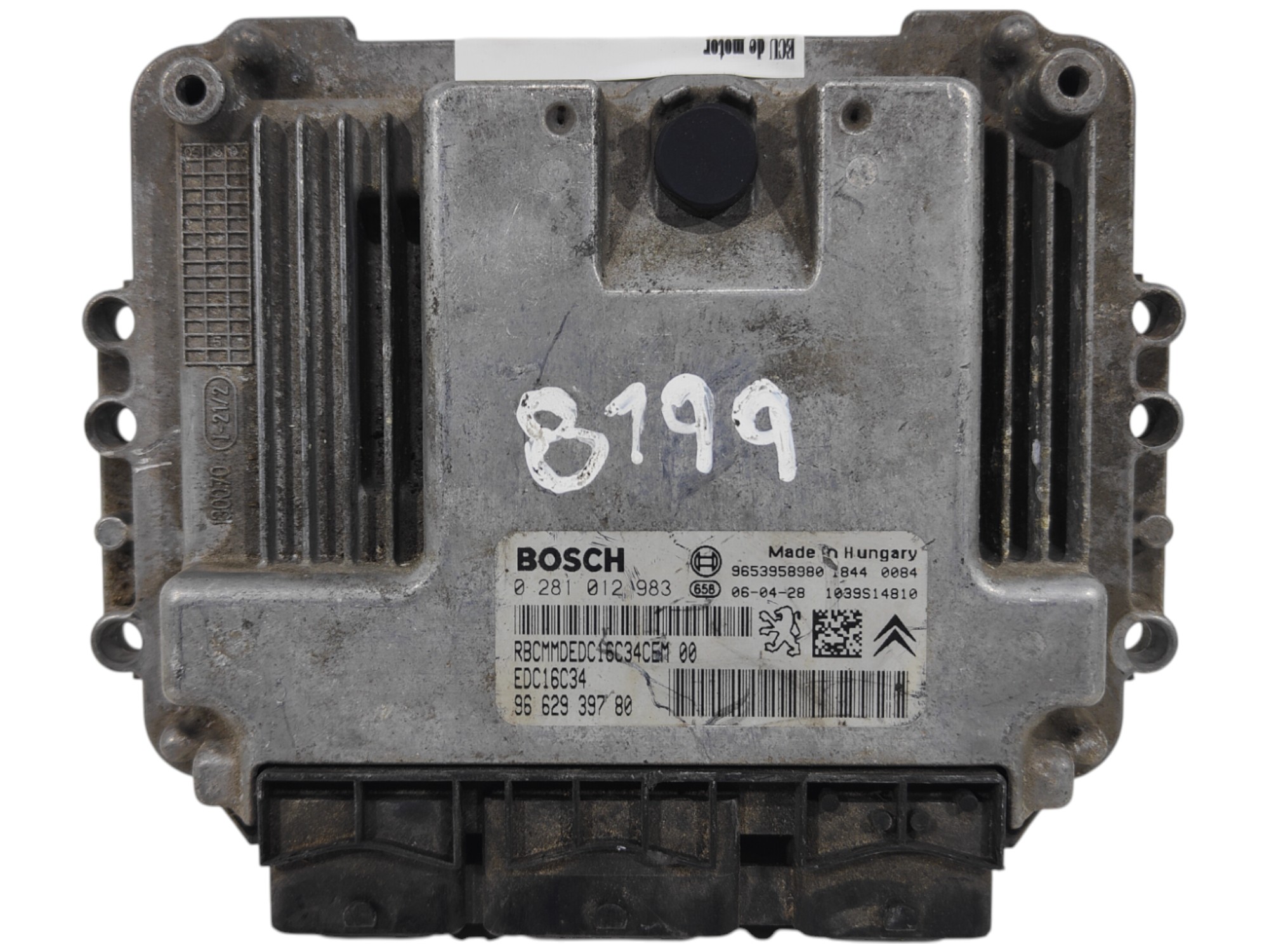 ECU de motor Peugeot Citroen 1.6 HDI , Ref: 8199-K3B3