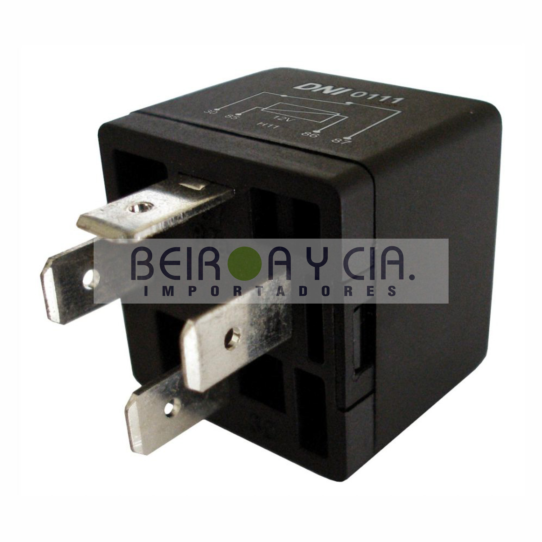 RELAY DNI 0111 12V 40AMP 4T S/SOPORTE