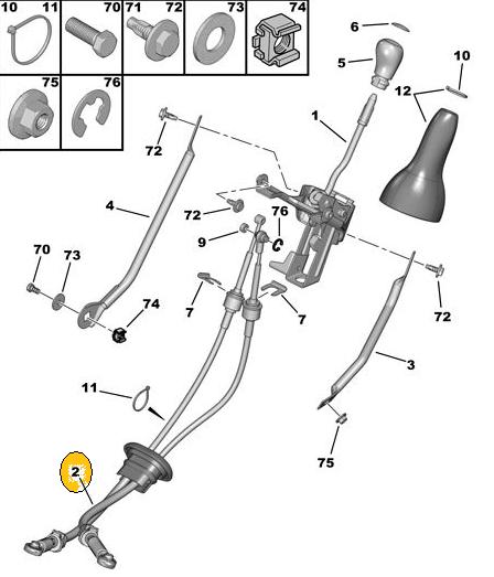 CABLE COMANDO CAJA CAMBIOS CITROEN PEUGEOT EXPERT JUMPY [RICAMBIFLEX ITALY]