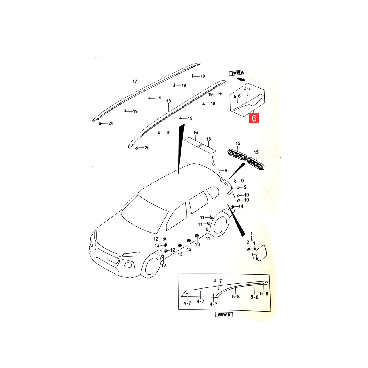 MOLDURA SUP. GUARDABARRO TRAS. IZQ. (PLATEADO) -ORIGINAL-