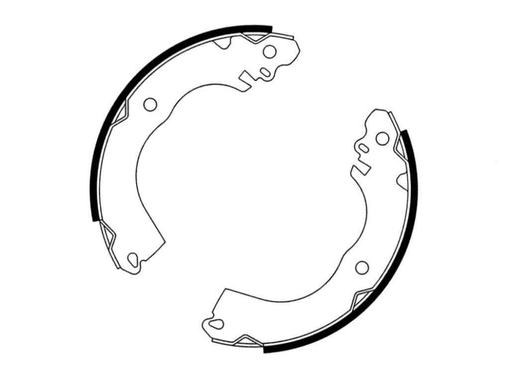 Juego de patines de freno trasero