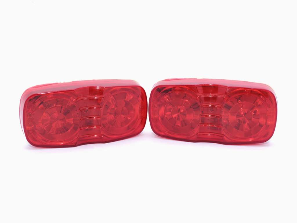 FARO LATERAL UNIV. OVALADO ROJO LED 12V JGO