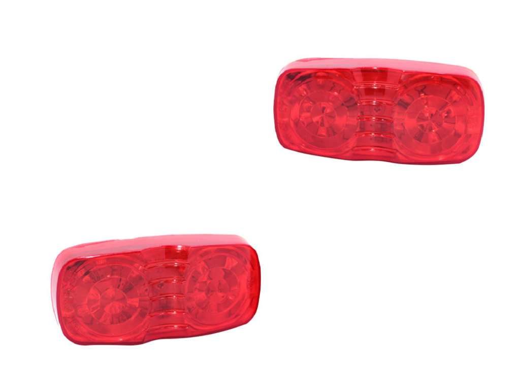 FARO LATERAL UNIV. OVALADO ROJO LED 12V JGO