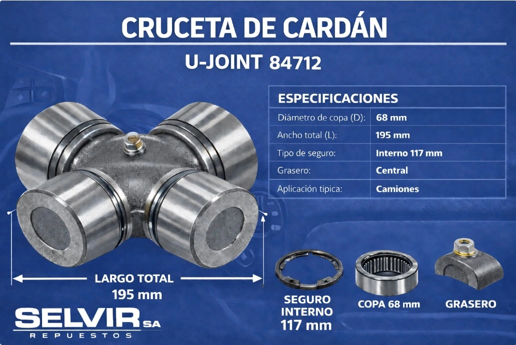 CRUCETA 68.00mm MERCEDES BENZ