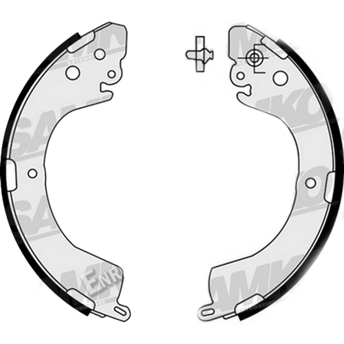 Juego de patines de freno traseros