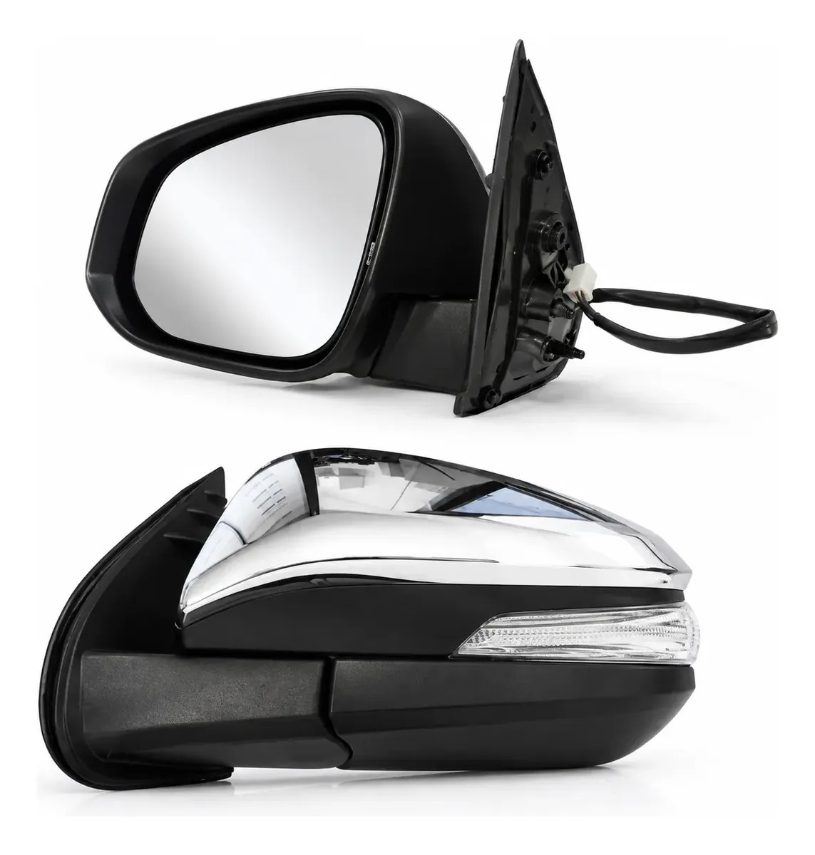 Retrovisor Eléctrico Cromado con Intermitente para Toyota Hilux 2016–2026