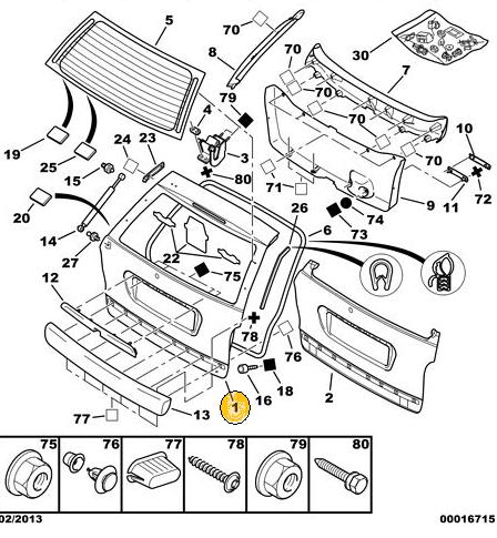 PORTON TRASERO CITROEN XSARA BREAK - 2001 [ORIGINAL PSA]