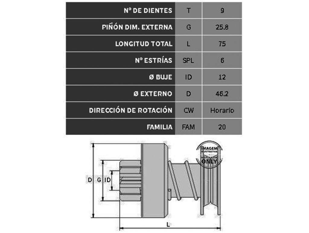 BENDIX DELCO GM C10/C14E/C15 64-> BRA