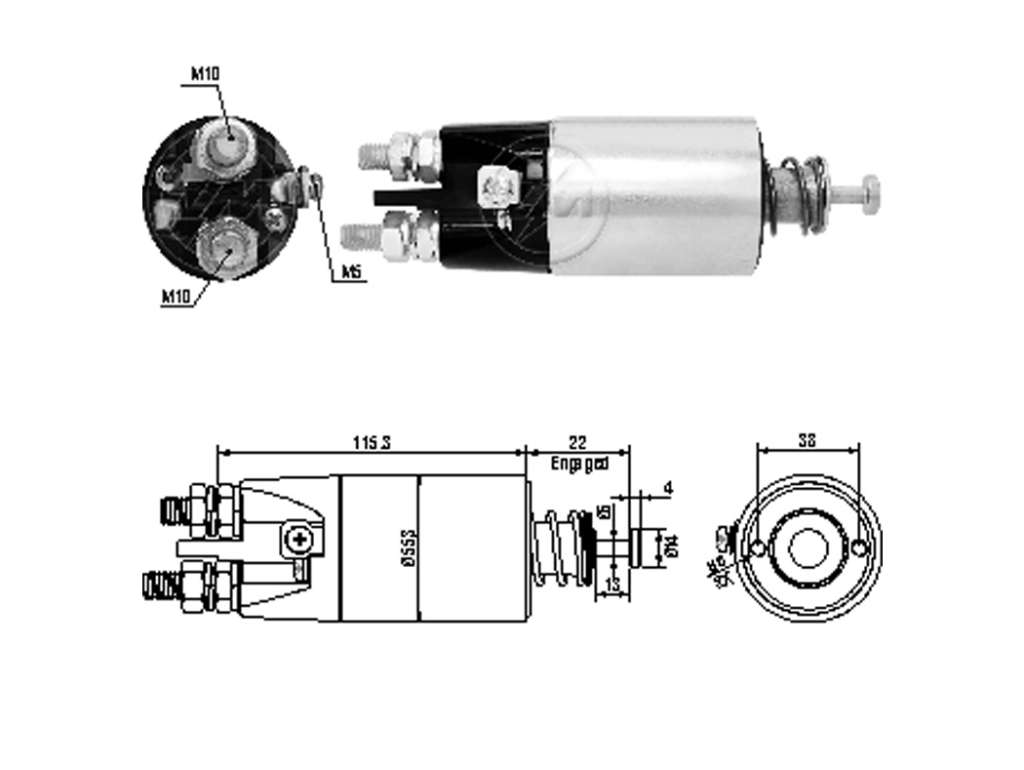SOLENOIDE MITSUBISHI CAMION CHINO 24V