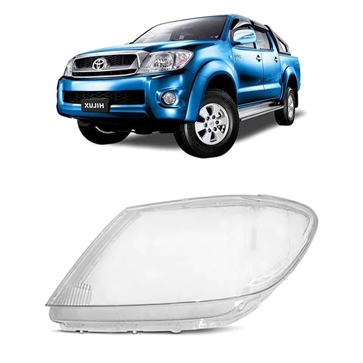 Policarbonato Acrilico de Semioptica Izquierdo Toyota Hilux 2008 2011