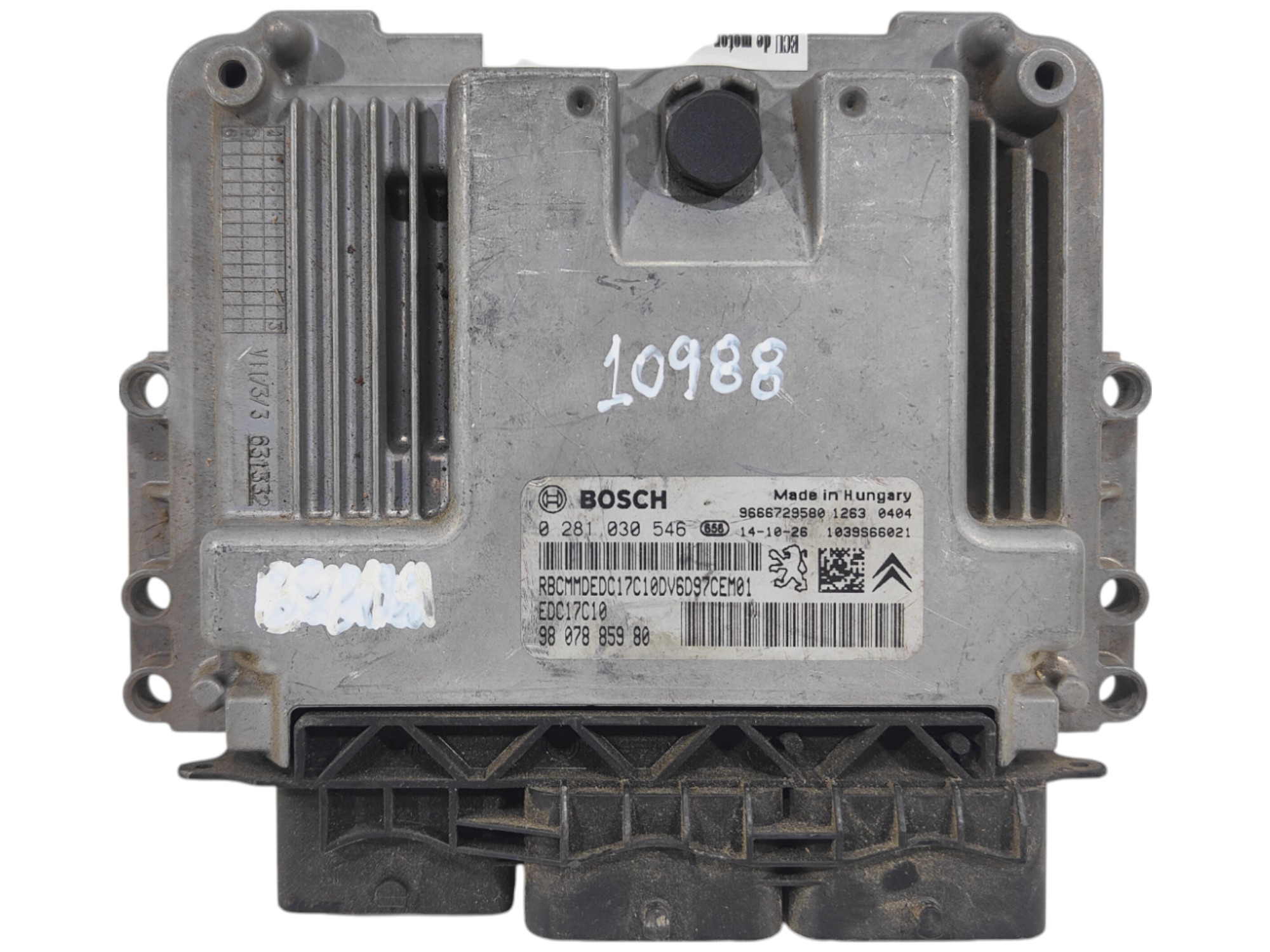 ECU de motor Peugeot Citroen 1.6 HDI 2014, Ref: 10988-K3B12