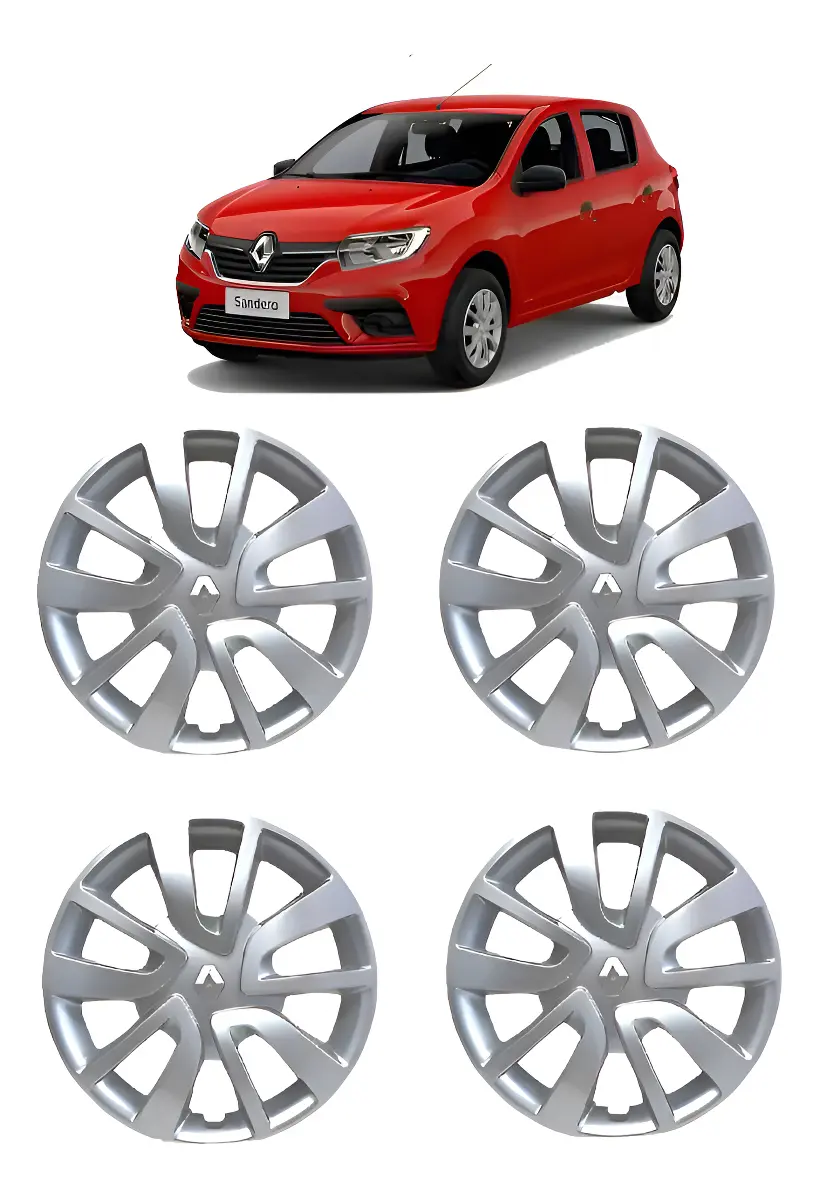 Juego de Tazas de Rueda Renault Original Aro 15″ – Sandero y Logan (4 Unidades)
