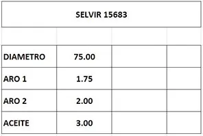 Juego de aros de pistón