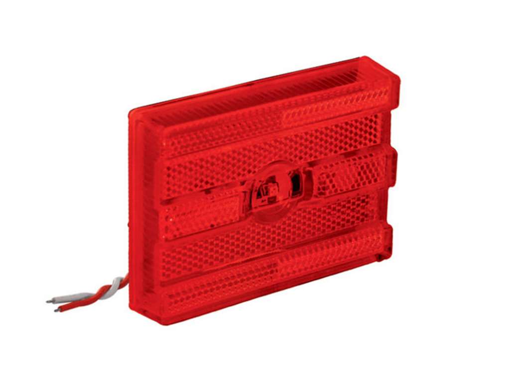 FARO LATERAL UNIV. RECT. ROJO LED 12V/24V