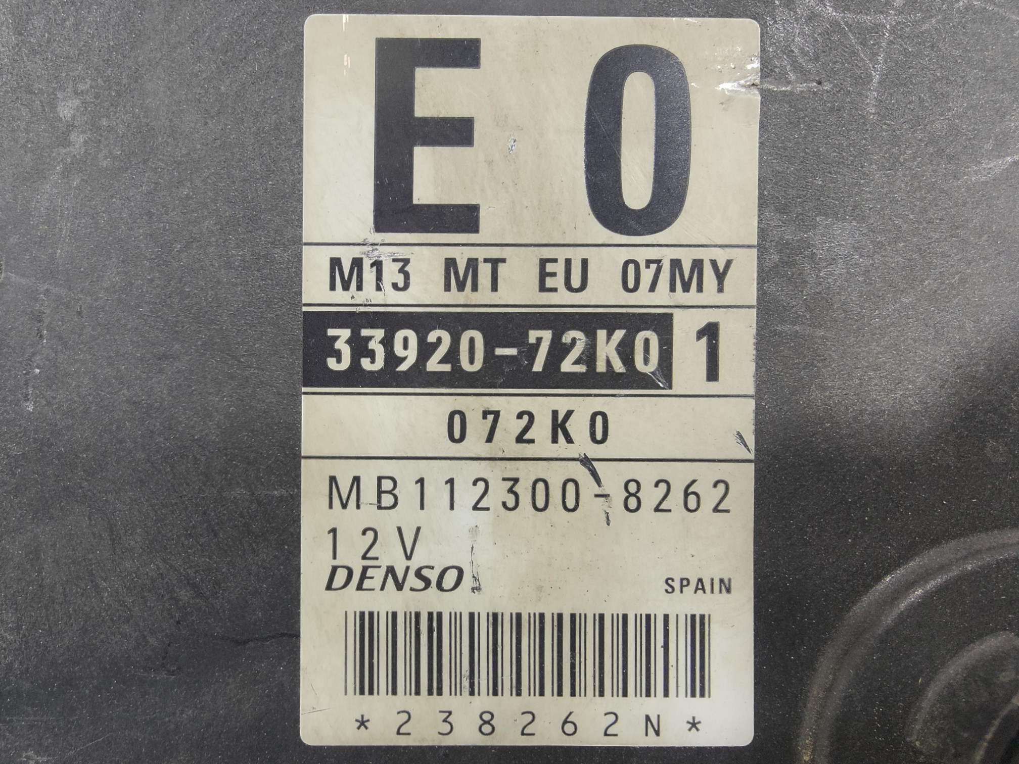 ECU de motor Suzuki SWIFT 1.3 2007, Ref: 8365-K3A7