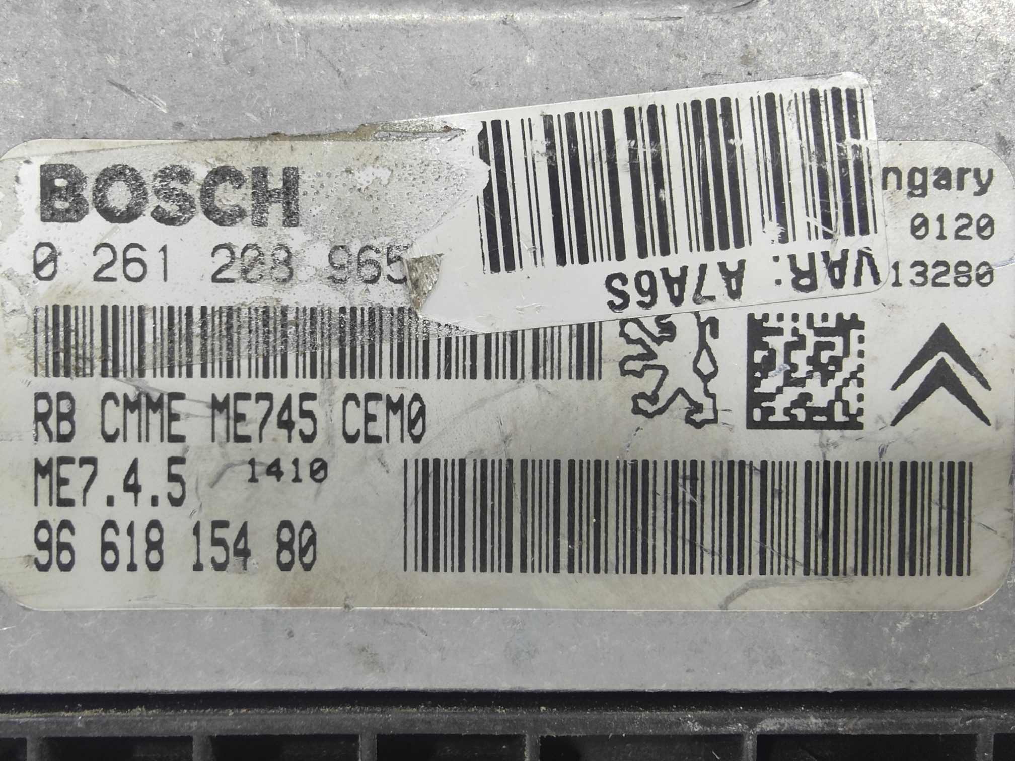 ECU de motor Peugeot 207 1.6 16V , Ref: 8159-K3B6