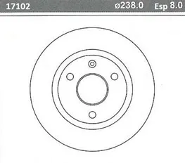 DISCO FRENO (238mm) DEL CITROEN-PEUGEOT