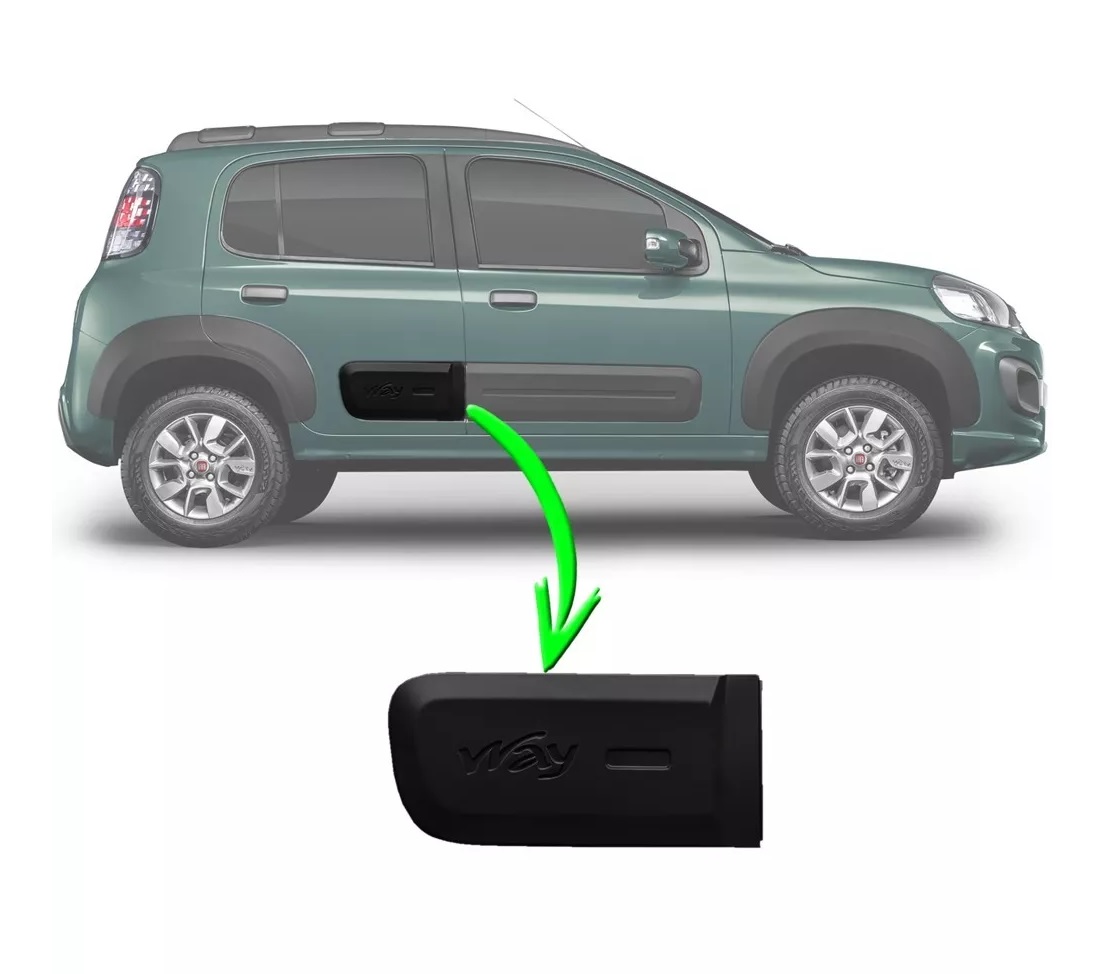MOLDURA DE PUERTA TRASERA DERECHA FIAT UNO EVO WAY 2017 [ORIGINAL FIAT]