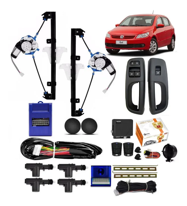 Kit Elevalunas Eléctrico Delantero con Cerradura Centralizada y Alarma