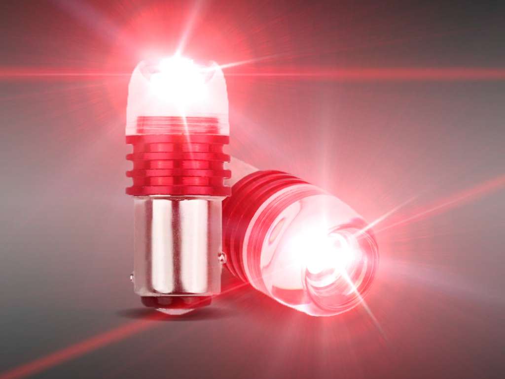 Lámpara de señalización 12V 21/5W 2P Roja LED Destellante