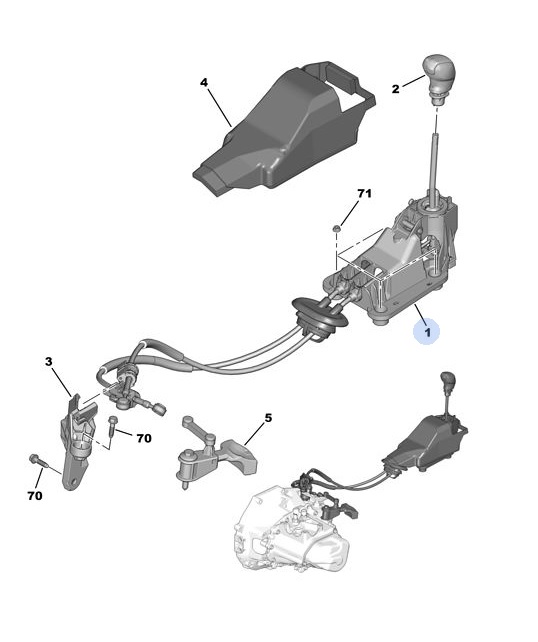 CABLE COMANDO CAJA CAMBIOS PEUGEOT 208 1.2 [RICAMBIFLEX ITALY]