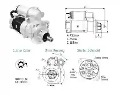 ARRANQUE 10D FORD-VW C/CUMMINS ISB 4.5-6.7 24V