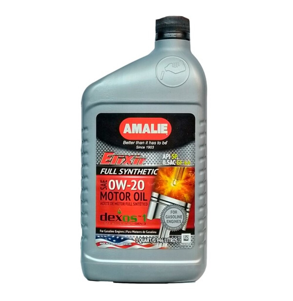 LUBRICANTE ACEITES - 0W20 SINTETICO ELIXIR FULL SYNTHETIC DEXOS1 AMALIE MOTOR OIL