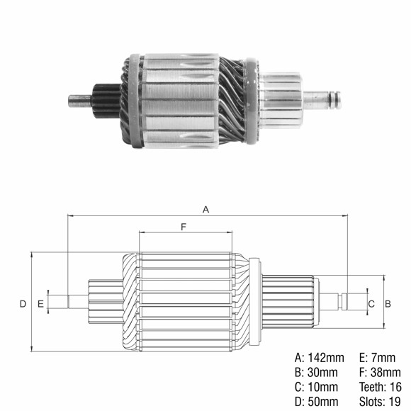 INDUCIDO 12V CAMIONES HYUNDAI 12V (140X50X16X30)