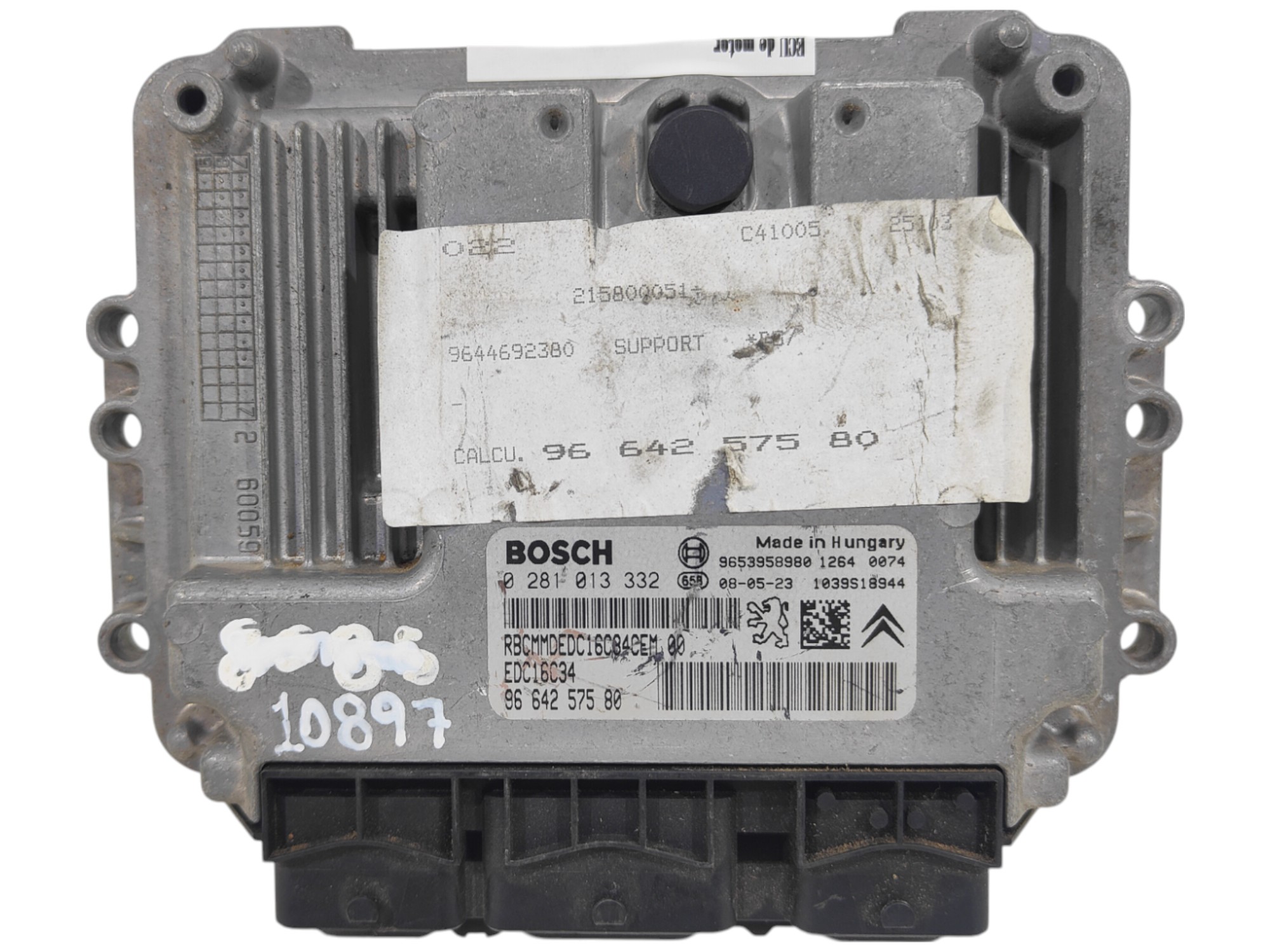 ECU de motor Peugeot Citroen 1.6 HDI 2008, Ref: 10897-K3B6