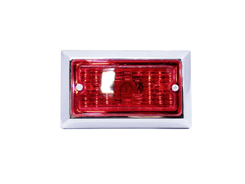 FARO LATERAL UNIV. 95MM RECTANGULAR ROJO
