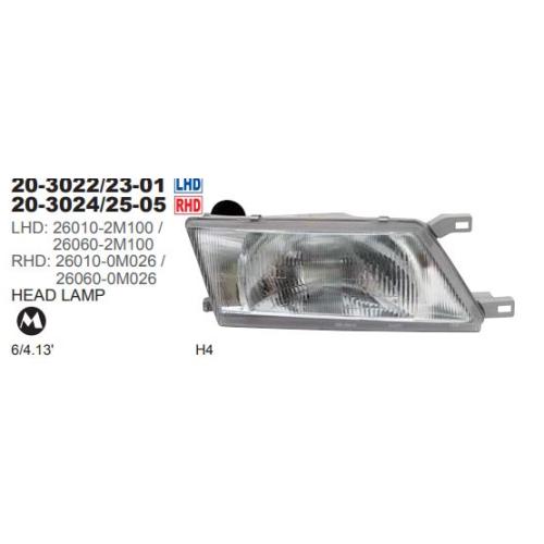 SEMIOPTICA NISSAN DER. SENTRA B14 JAPONES  TYC