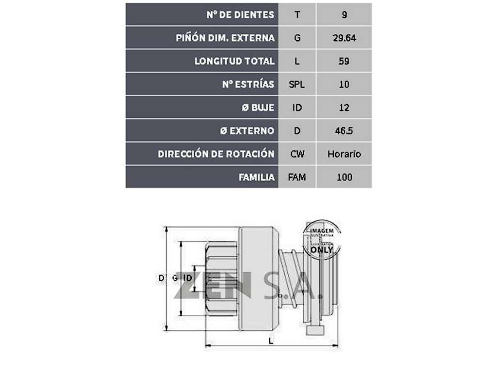 BENDIX BOSCH FI DUNA 9 DIENTES
