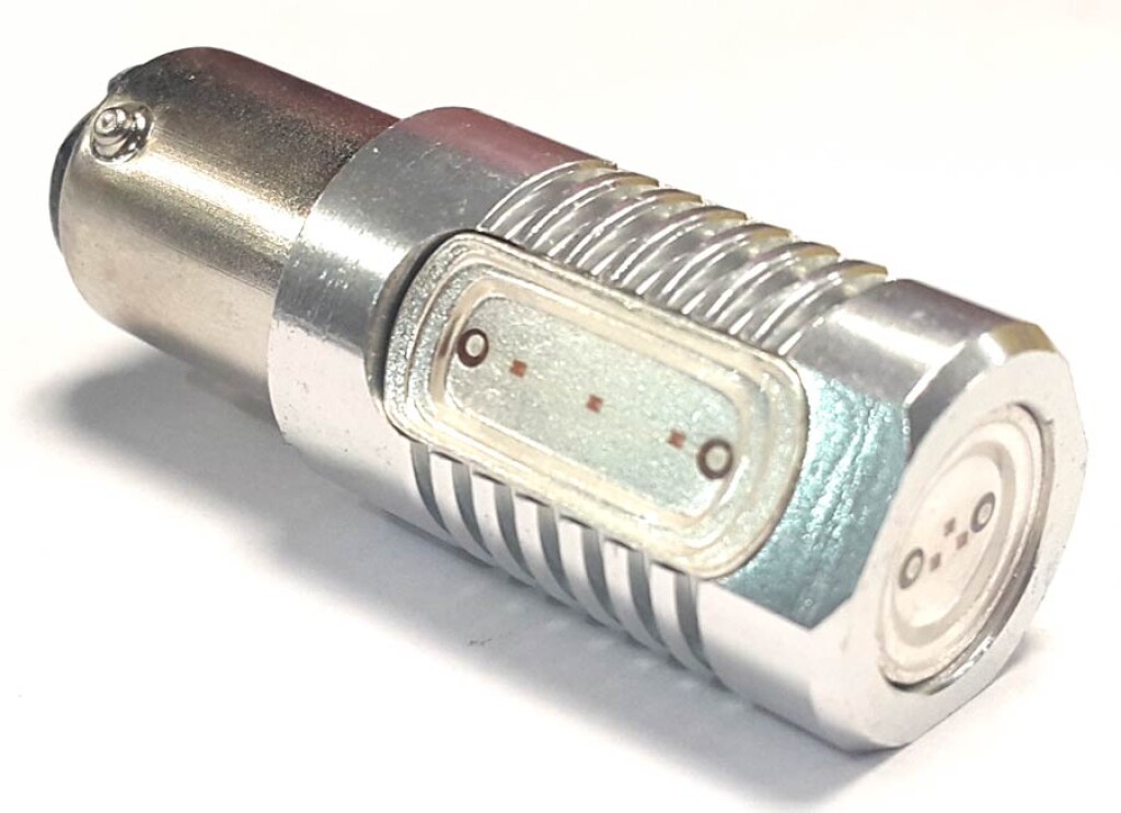 LAMPARA - BAYONETA 4LED 12V ROJA BA15S LI TECH