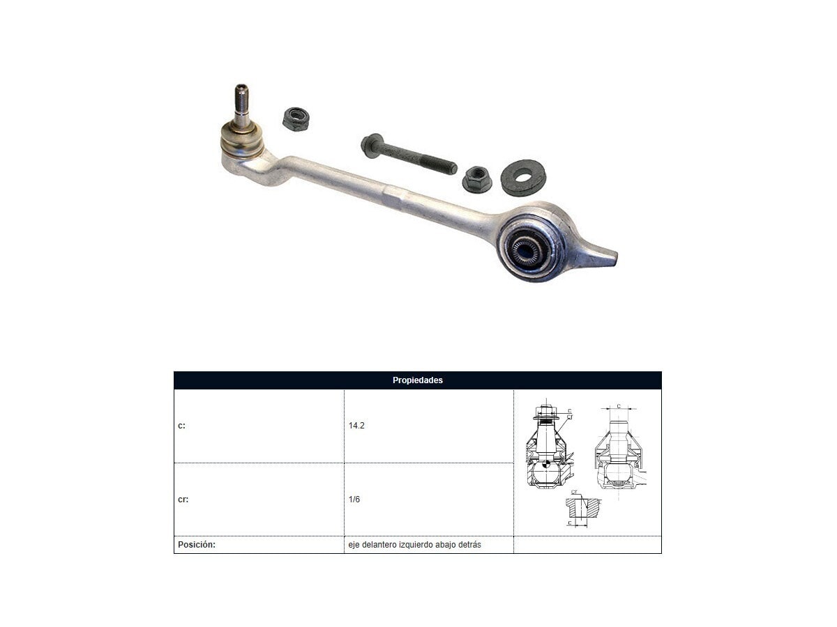 Brazo De Suspension Del BMW 525I (E39)/540I (E39)/523I (E39)/530D (E39)/528I (E39)/525 Tds (E39) 95-05 Izq