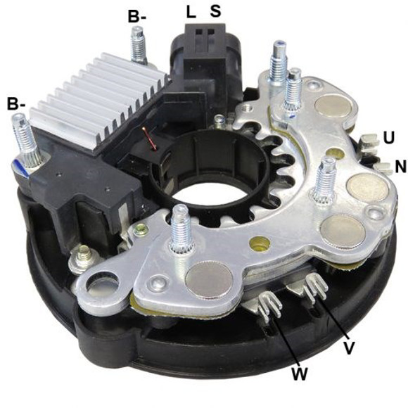 CONJUNTO PLACA RECT/REG VOLT P/ALT NISSAN HITACHI