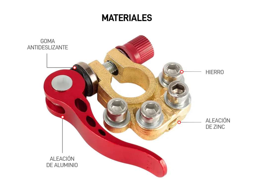 TERMINAL BATERIA BORNE UNIV. POSITIVO/NEGATIVO ACOPLE RAPIDO