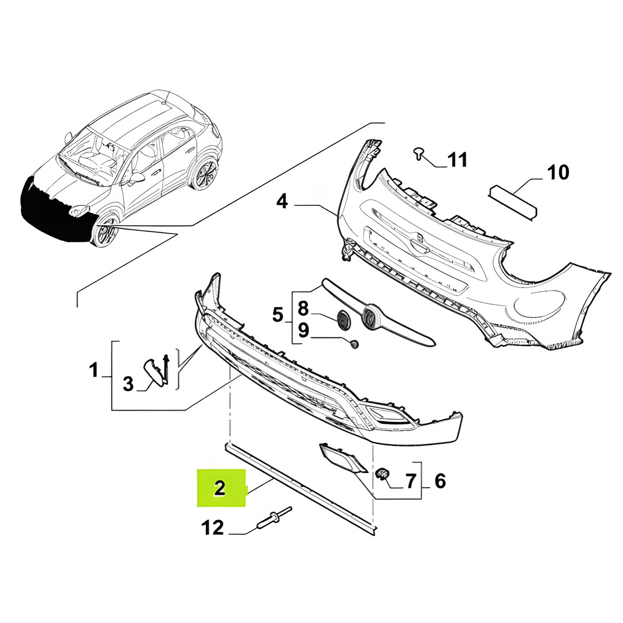 SPOILER PARAGOLPE DELT. -ORIGINAL