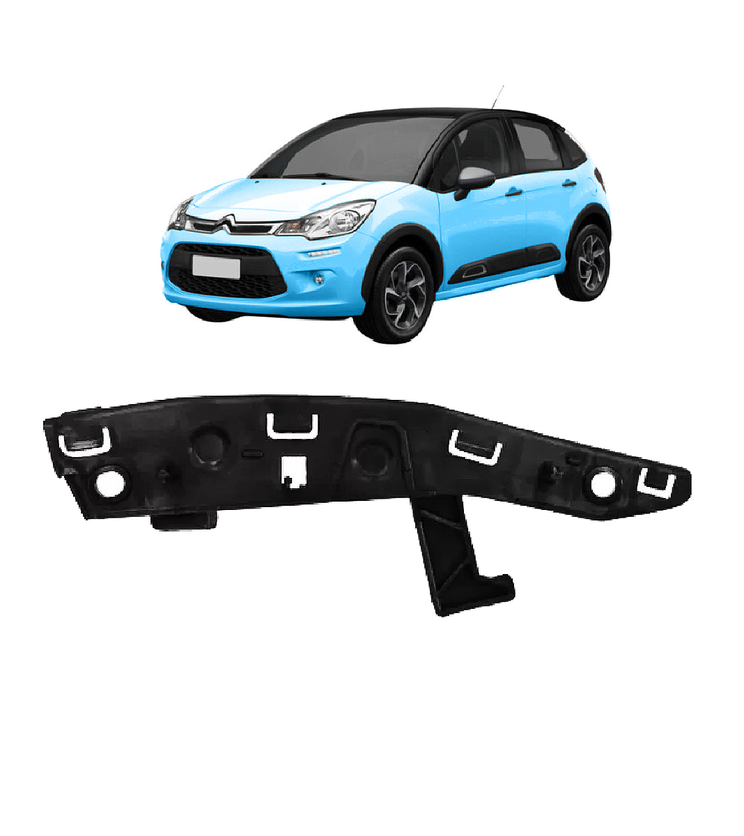 Soporte Guia De Paragolpe Izquierda Citroen C3 2013 2021