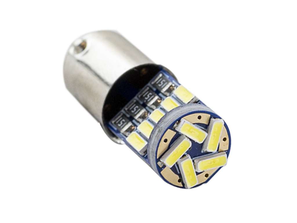 Lámpara LED 12V 4W 1 Polo Bayoneta Pequeña (BAY9S) 15 Diodos Canbus
