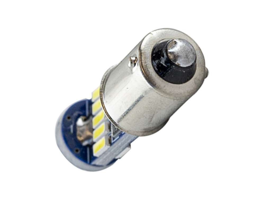 Lámpara LED 12V 4W 1 Polo Bayoneta Pequeña (BAY9S) 15 Diodos Canbus