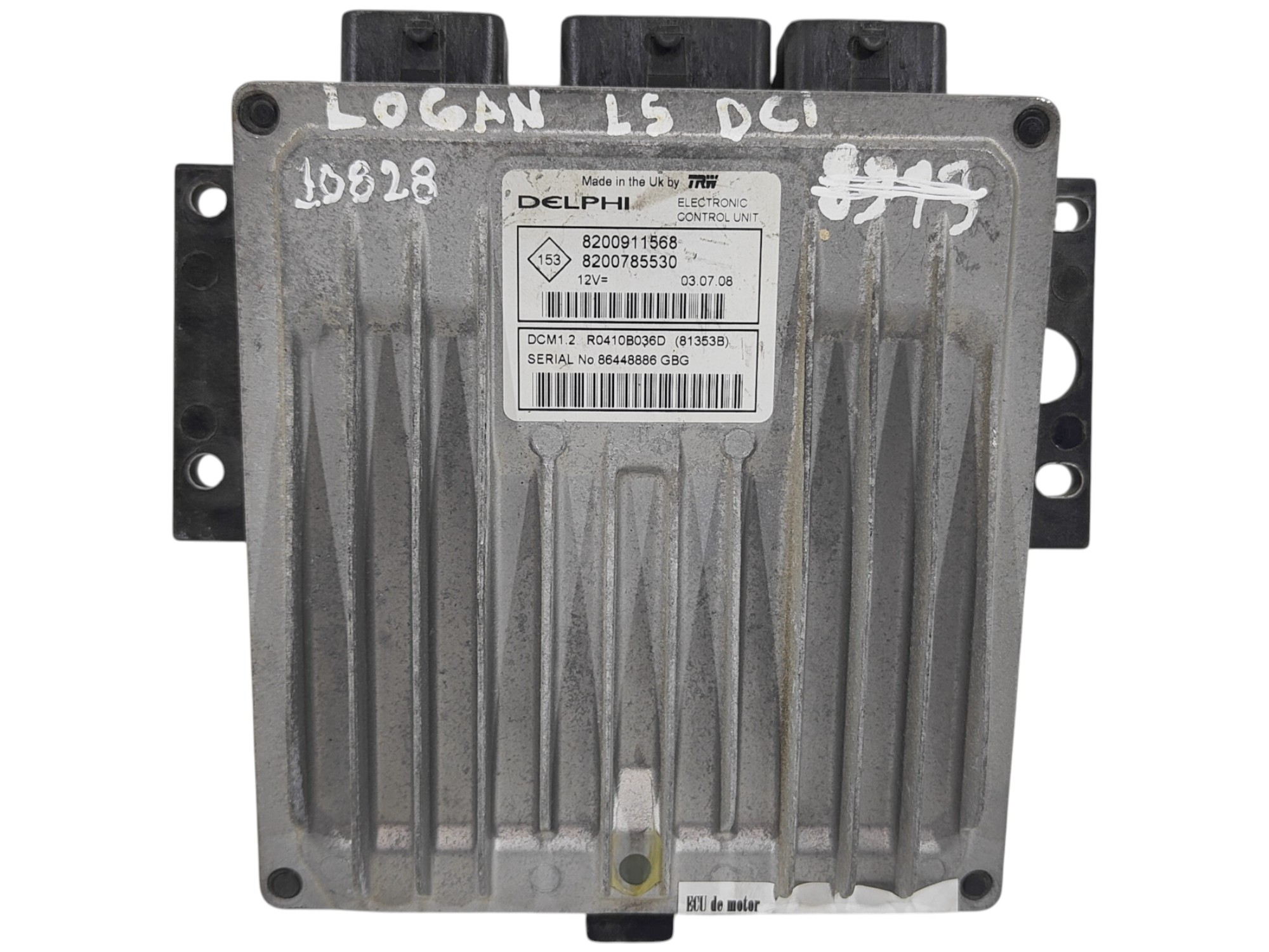 ECU de motor Renault LOGAN 1.5dci , Ref: 10828-K3A5