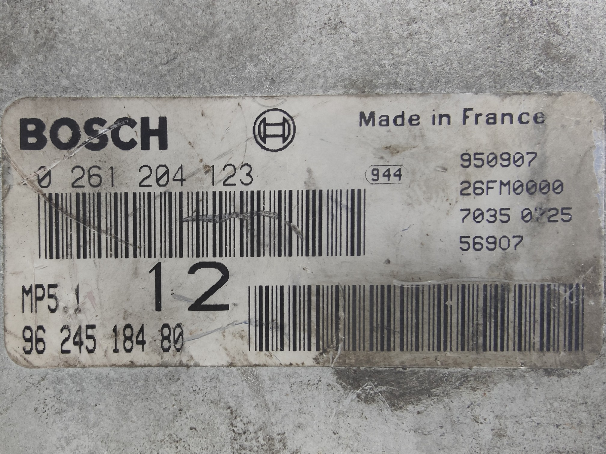 ECU de motor Citroen Xantia 1.8 8V XU7JP 1995, Ref: 10952-K3C6