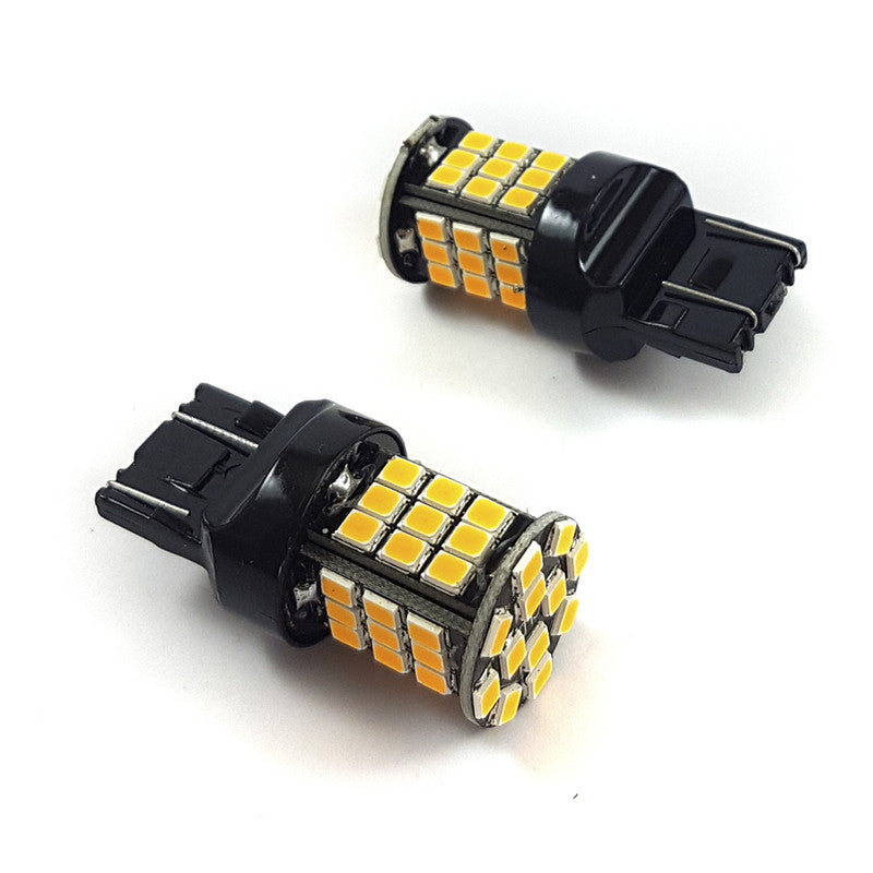 Lampara T20 48 Led Ambar Simple Canbus x2 Un.
