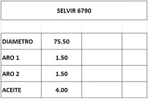 Juego de aros de pistón
