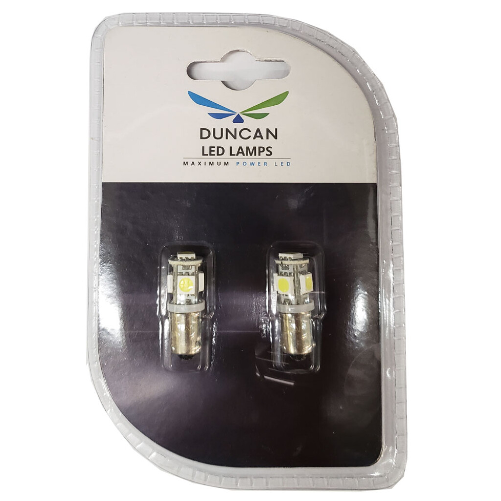 Lámpara de señalización BA9S 12V 5 LED SMD5050 blanco
