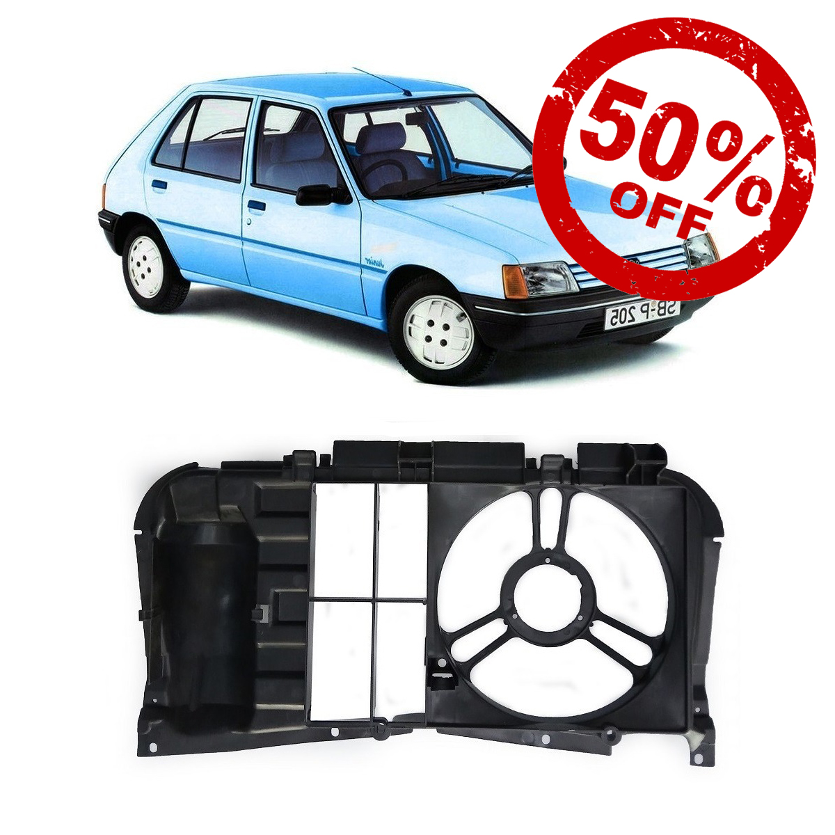 Soporte de electroventilador delantero
