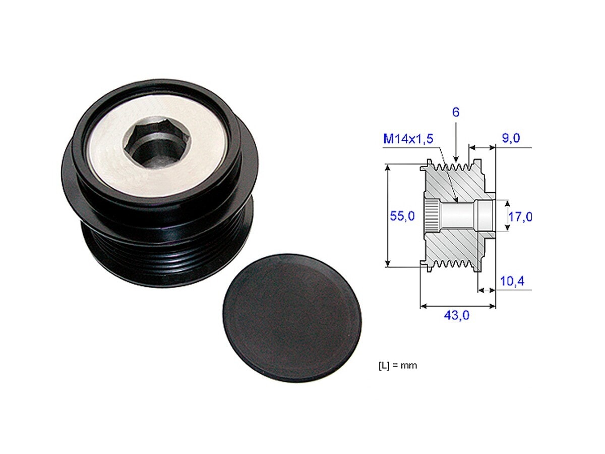 Polea Alternador Marcha Libre Toyota Corolla/Rav4 10-17