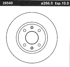 DISCO FRENO (266mm) DEL CITROEN-PEUGEOT